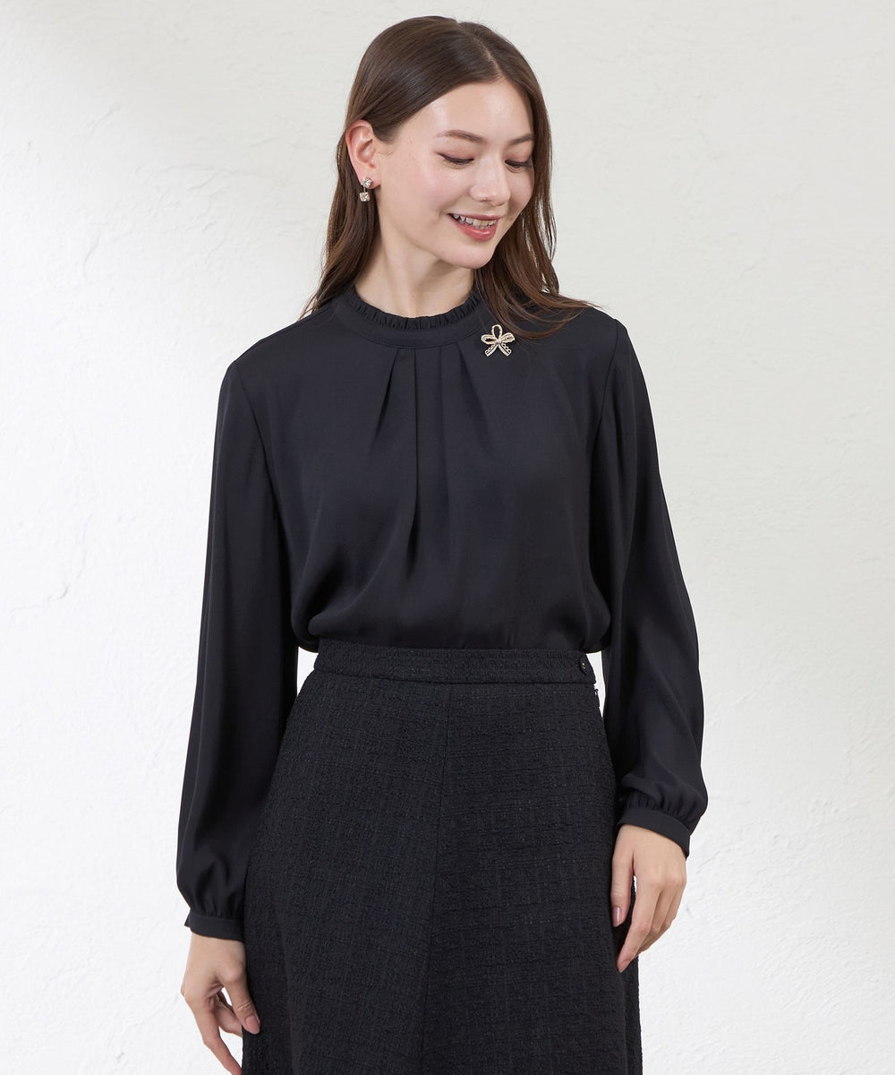 バックサテンジョーゼットブラウス(トップス)｜AMACA(アマカ)の