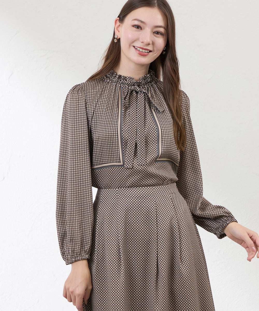 ダイヤドットパネルブラウス(トップス)｜AMACA(アマカ)の