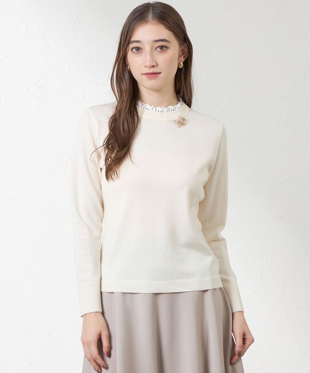 レース襟ニット(トップス)｜AMACA(アマカ)のファッション通販 - SANYO