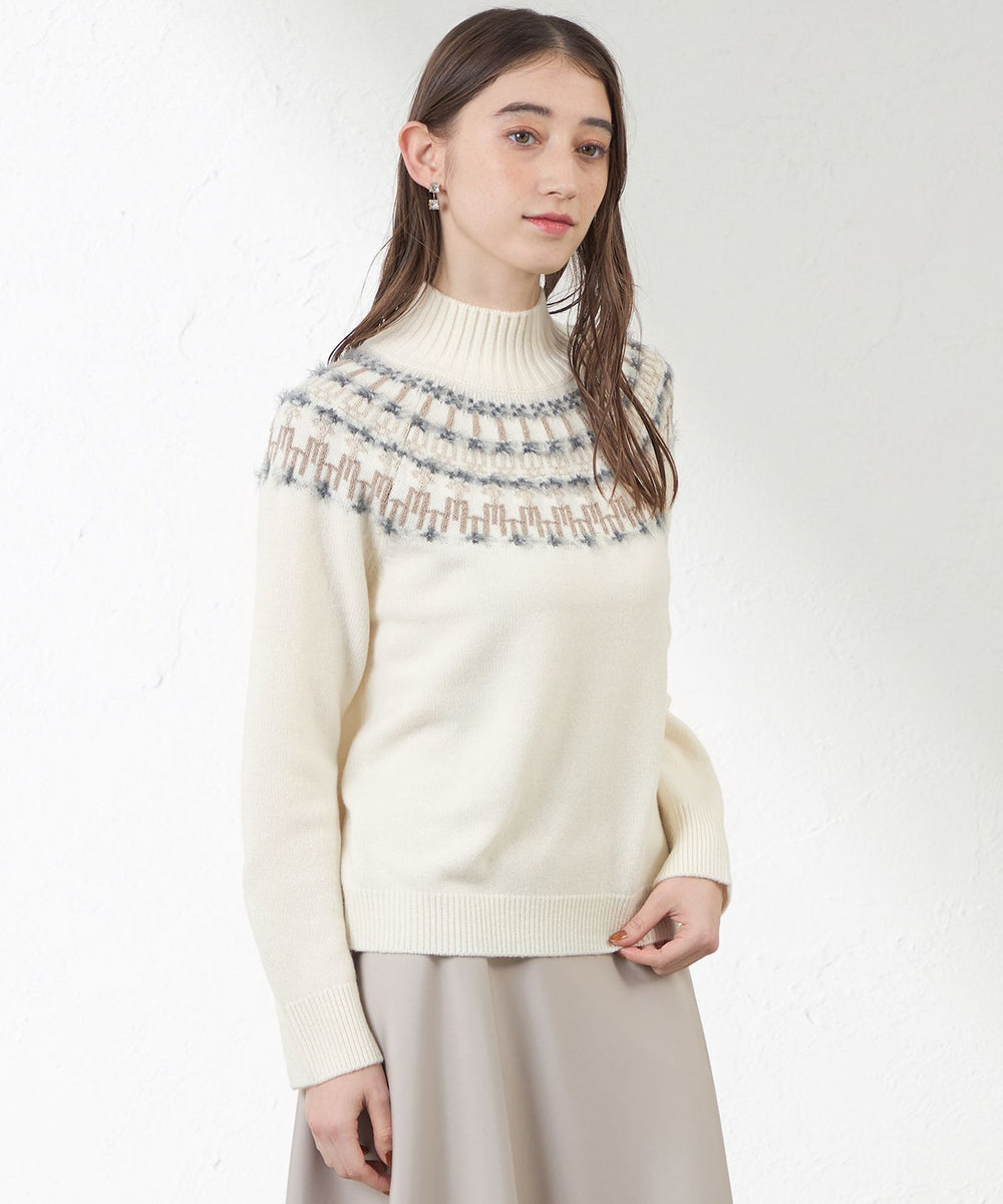 ジャカード求心ニット(トップス)｜AMACA(アマカ)のファッション通販