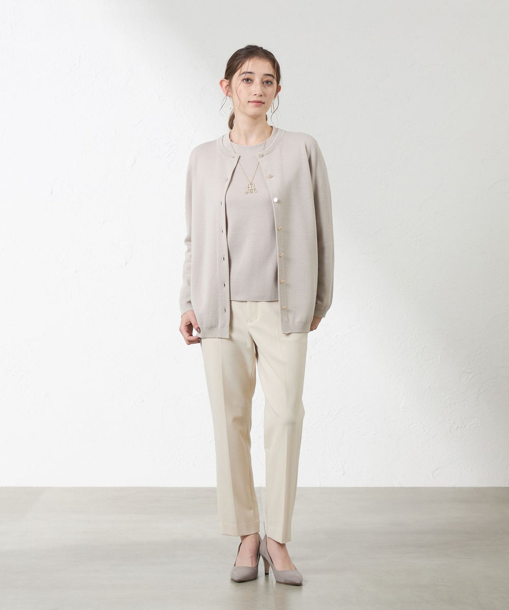 アマカノ3 ウールミックスミラノリブニットカーディガン(トップス)｜AMACA