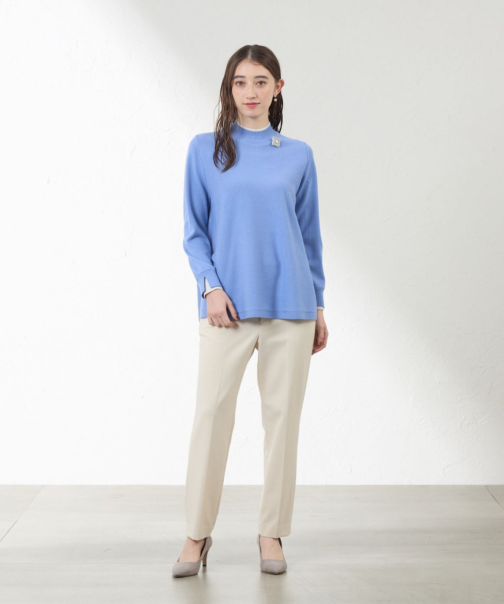 バイカラーラインチュニックニット(トップス)｜AMACA(アマカ)の