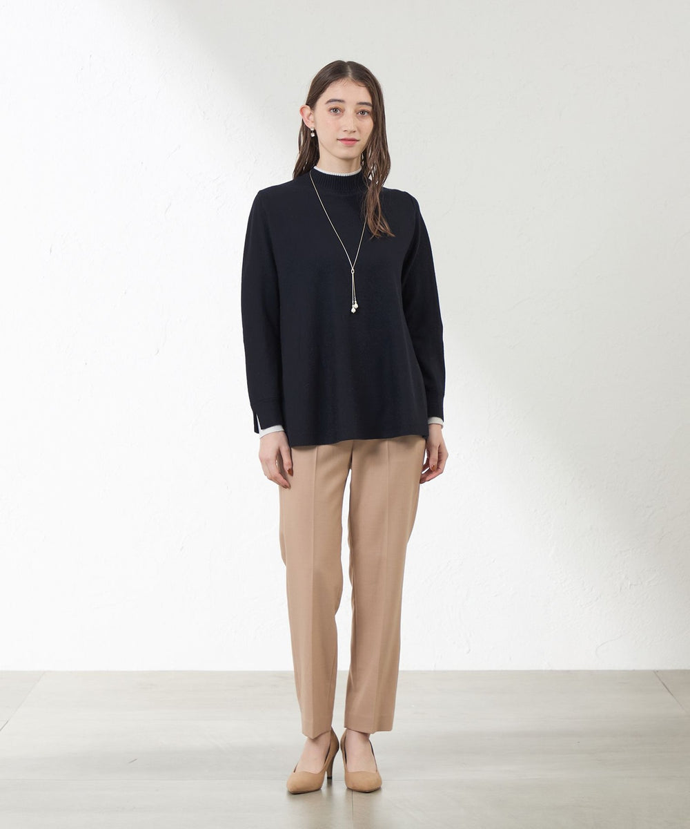 バイカラーラインチュニックニット(トップス)｜AMACA(アマカ)の