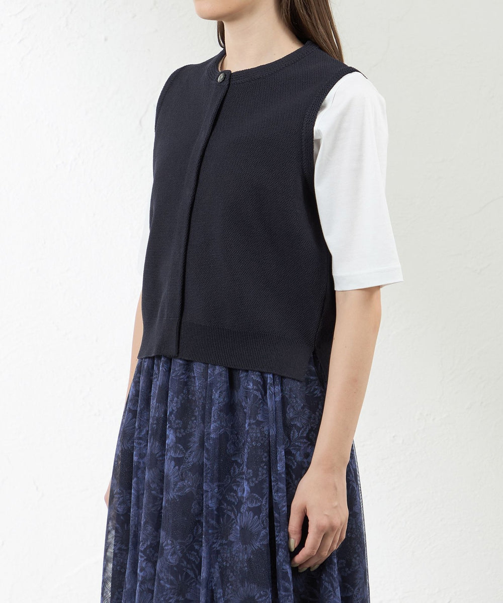 ペーパーヤーンショートニットベスト(トップス)｜AMACA(アマカ)の