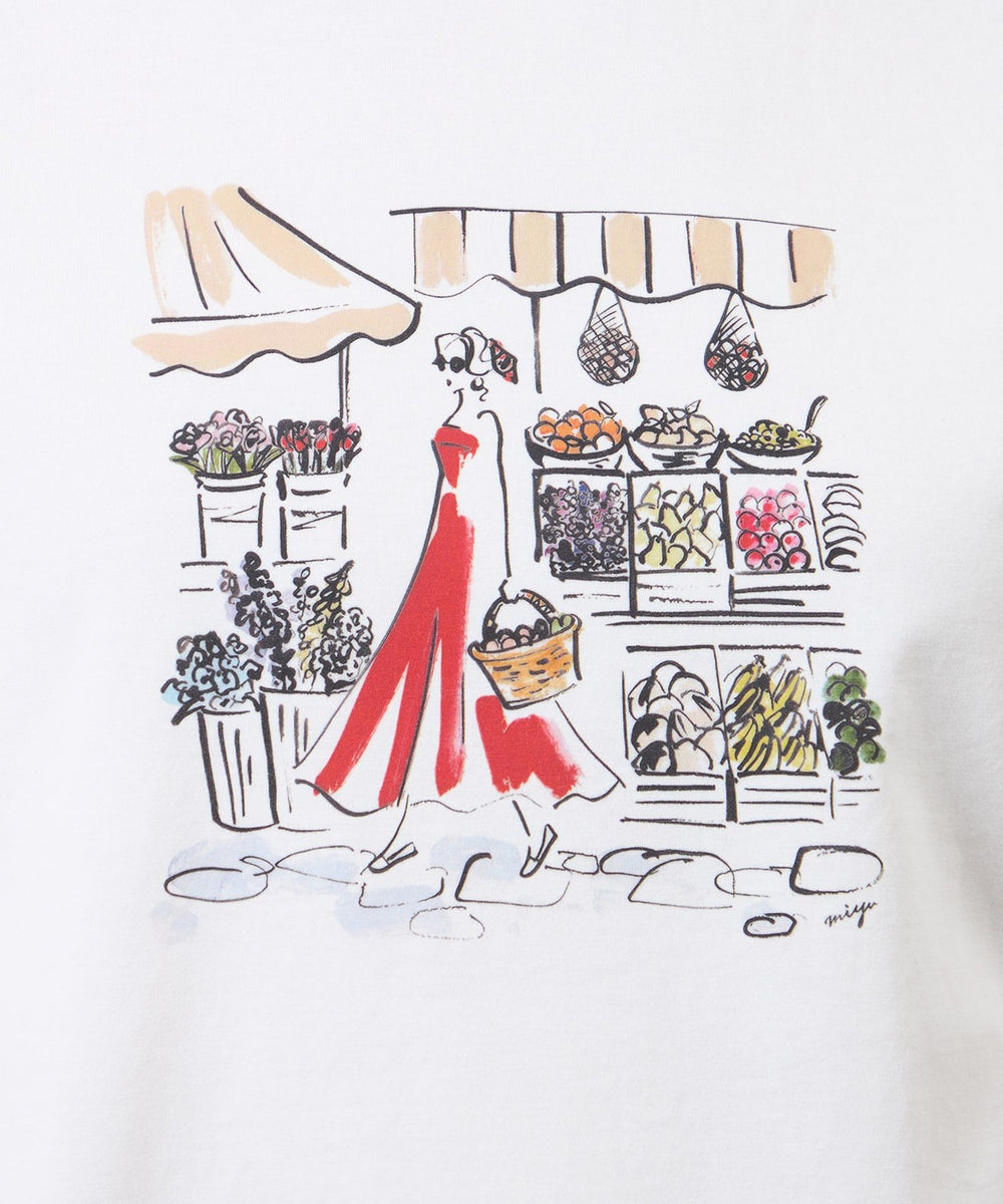 大橋美由紀さんコラボ】【AMACA Marche】プリントTシャツ(トップス