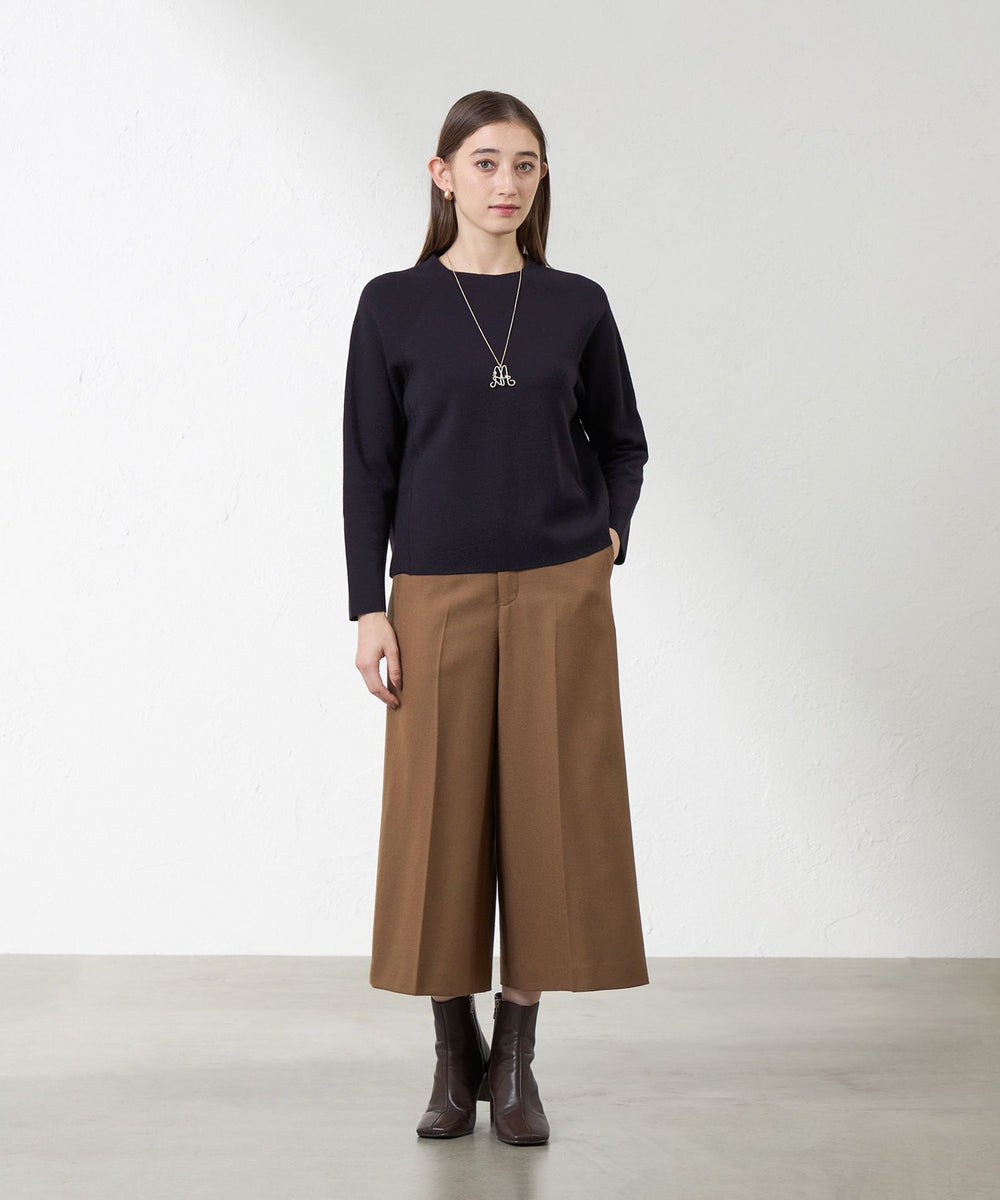 ソフトクリアウールワイドクロップパンツ(パンツ)｜AMACA(アマカ)の