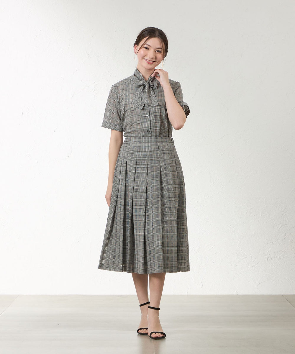 タグ付き未使用archivio シルバー フレアスカート スケッチボタニカルプリントタックフレアスカート|allureville