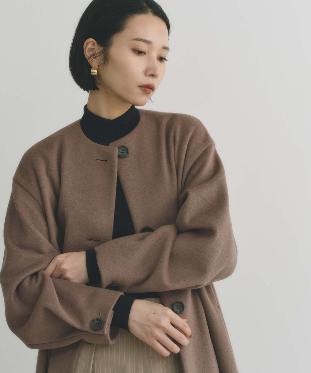 BAILA12月号掲載】【洗えるアウター】ミディ丈コクーンコート(コート