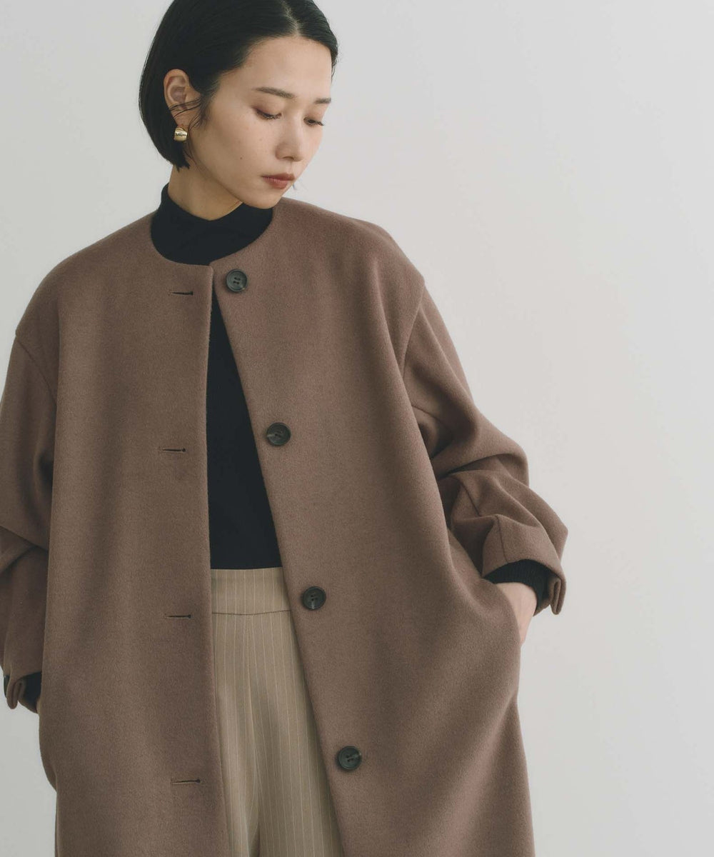 BAILA12月号掲載】【洗えるアウター】ミディ丈コクーンコート(コート