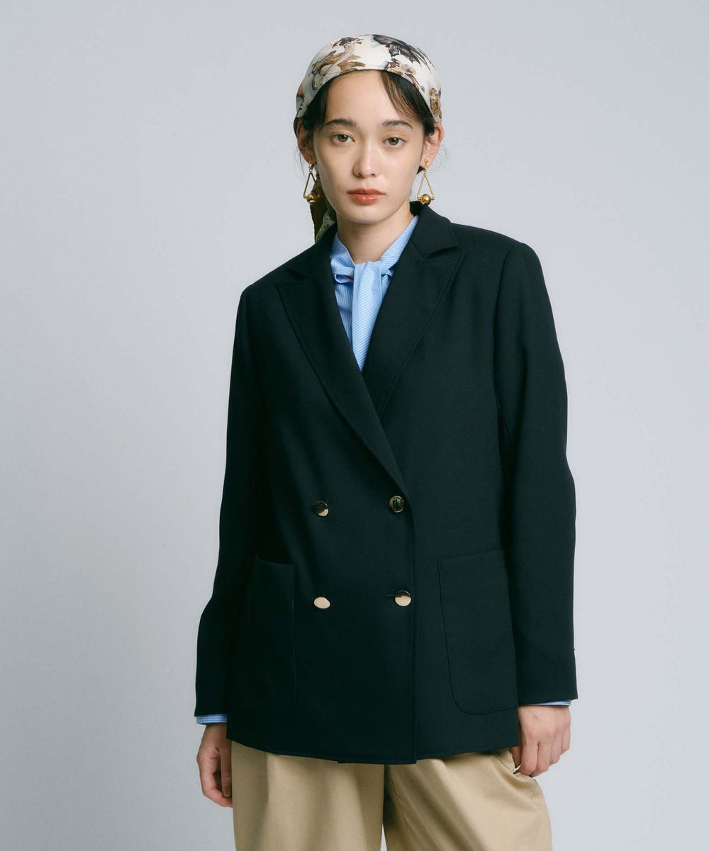 BAILA12月号掲載】【着回し抜群】洗えるダブルジャケット(ジャケット