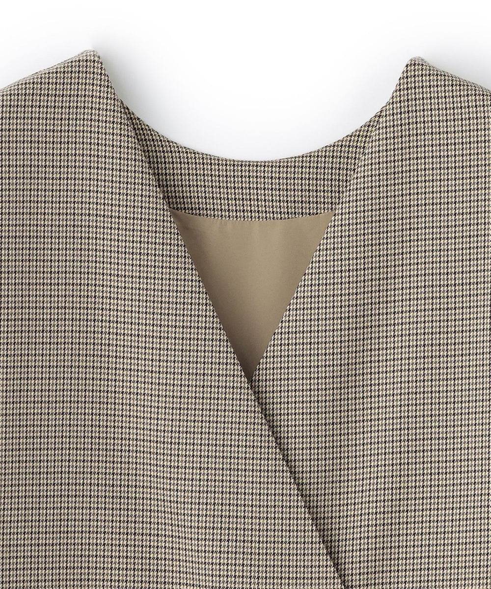 BAILA12月号掲載】【2WAY着回し】千鳥格子ナローワンピース(ワンピース