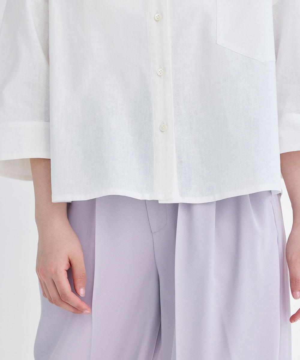 デイリーユース】コットンリネンスキッパーシャツ(トップス)｜BIANCA