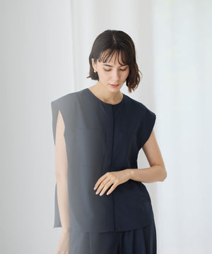 マルチシーン】ドライタッチ ツインポケットブラウス(トップス