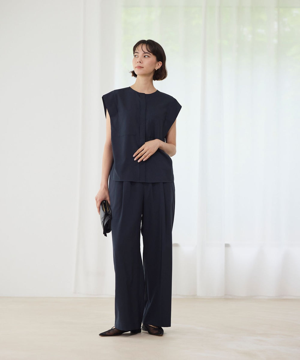 マルチシーン】ドライタッチ ツインポケットブラウス(トップス