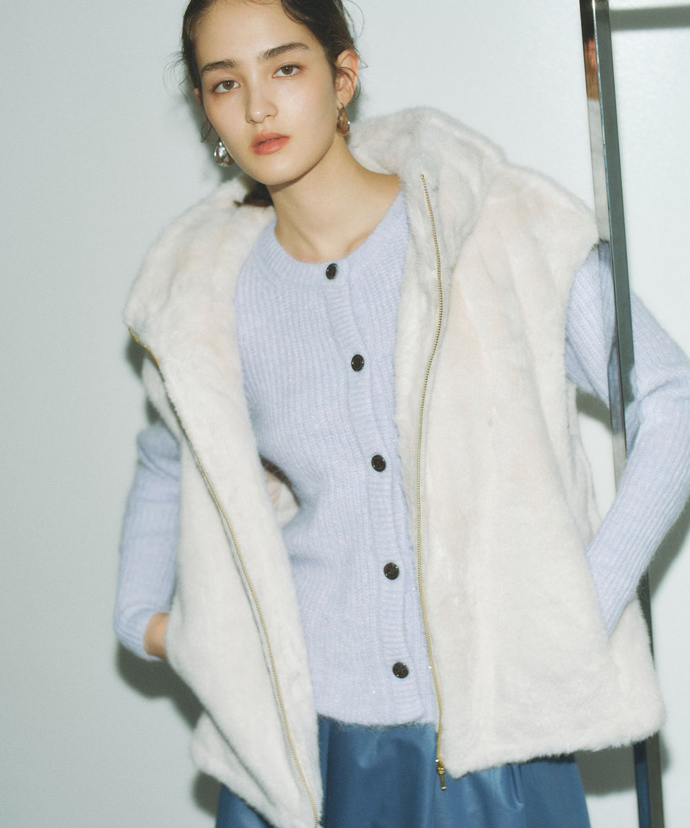 フルニードルニット2way カーデ フルニードルニット2way カーデ 2wayミックスカラーニット