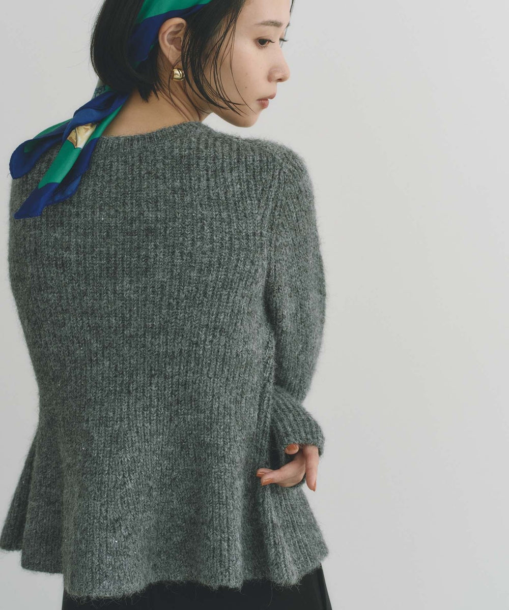 美シルエット】ペプラムデザイン2WAYニットカーデ(トップス)｜BIANCA