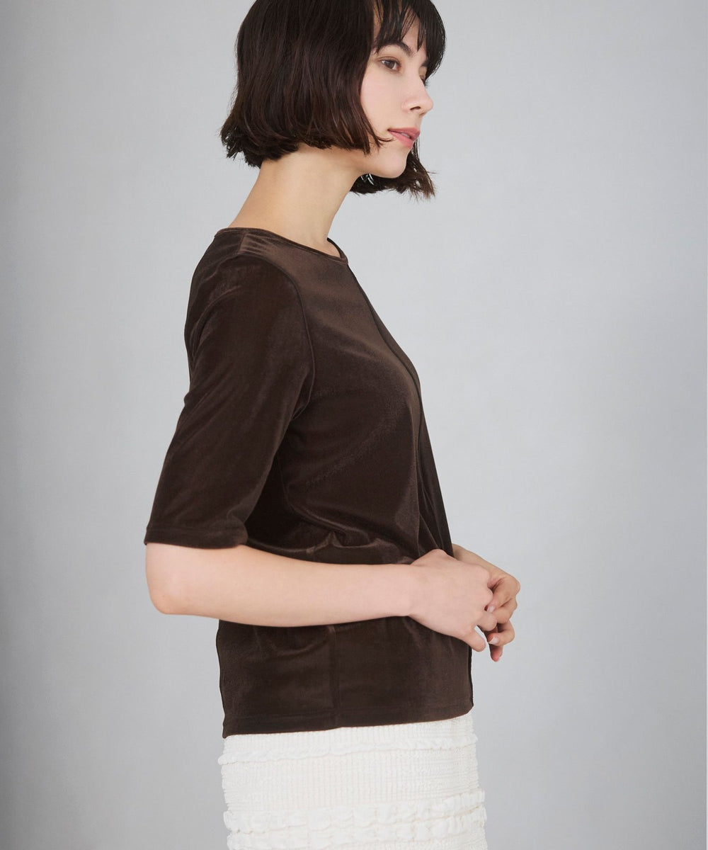 BAILA12月号掲載】【トレンドミックス】シアーベロアカットソー