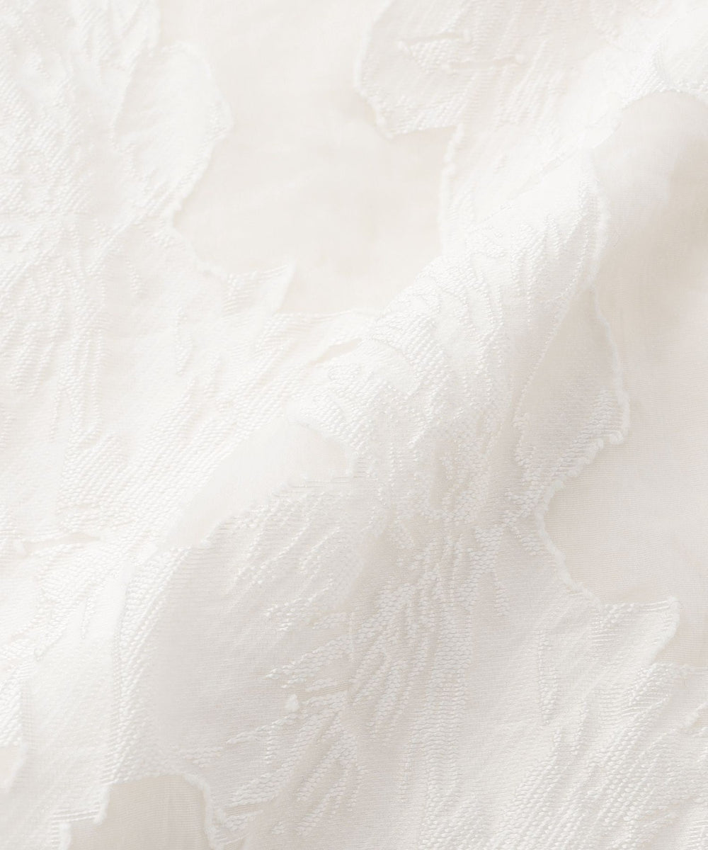 予約販売】【ON/OFF着回し】フラワージャカードドロスト付きワイド