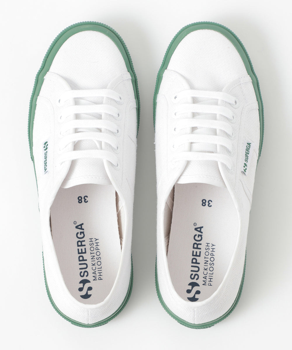 【中古美品】MACKINTOSH PHILOSOPHY スニーカー 23センチ 女性用 ユニセックス】SUPERGA×MACKINTOSH PHILOSOPHY コットンクラシック