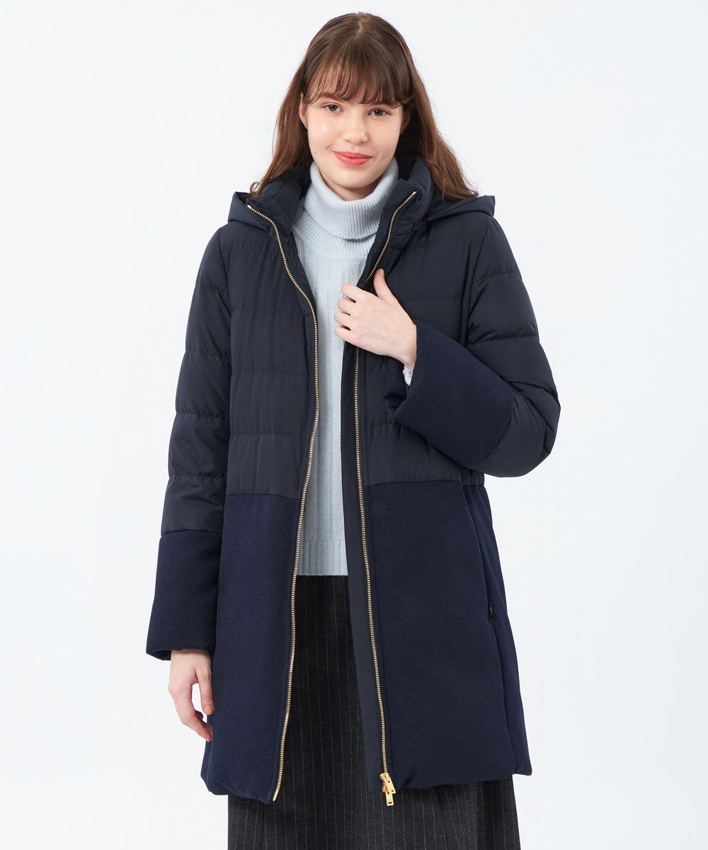 美品！MACKINTOSH PHILOSOPHY ネイビー ロングダウン コンビロングダウン(コート)｜MACKINTOSH PHILOSOPHY(マッキントッシュ