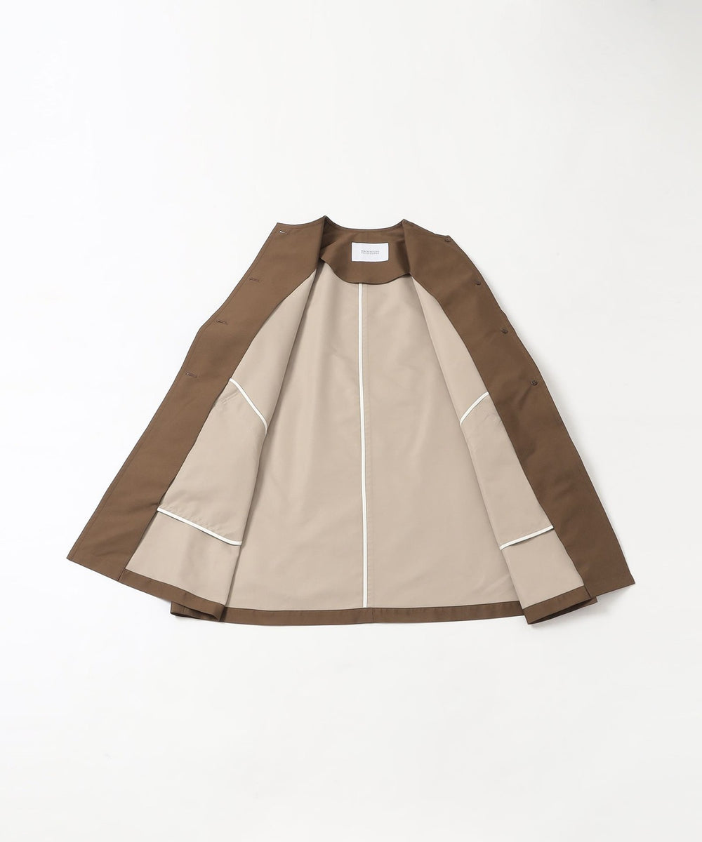 WELBURY NO COLLAR(ウェルベリーノーカーラー)】ダブルクロス製(コート