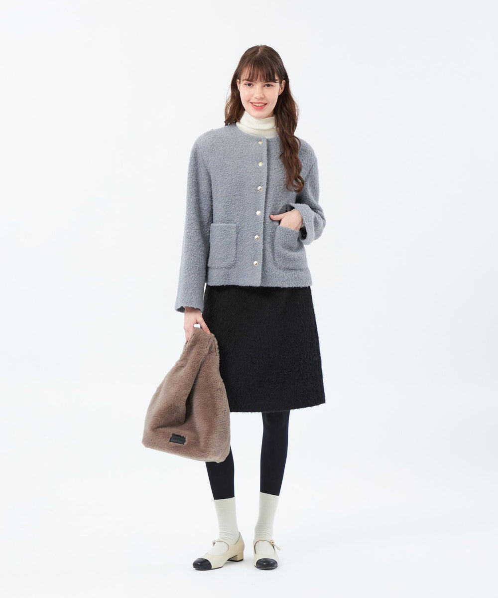 HESSLE（ヘスル）】ノーカラーショートコート(コート)｜MACKINTOSH