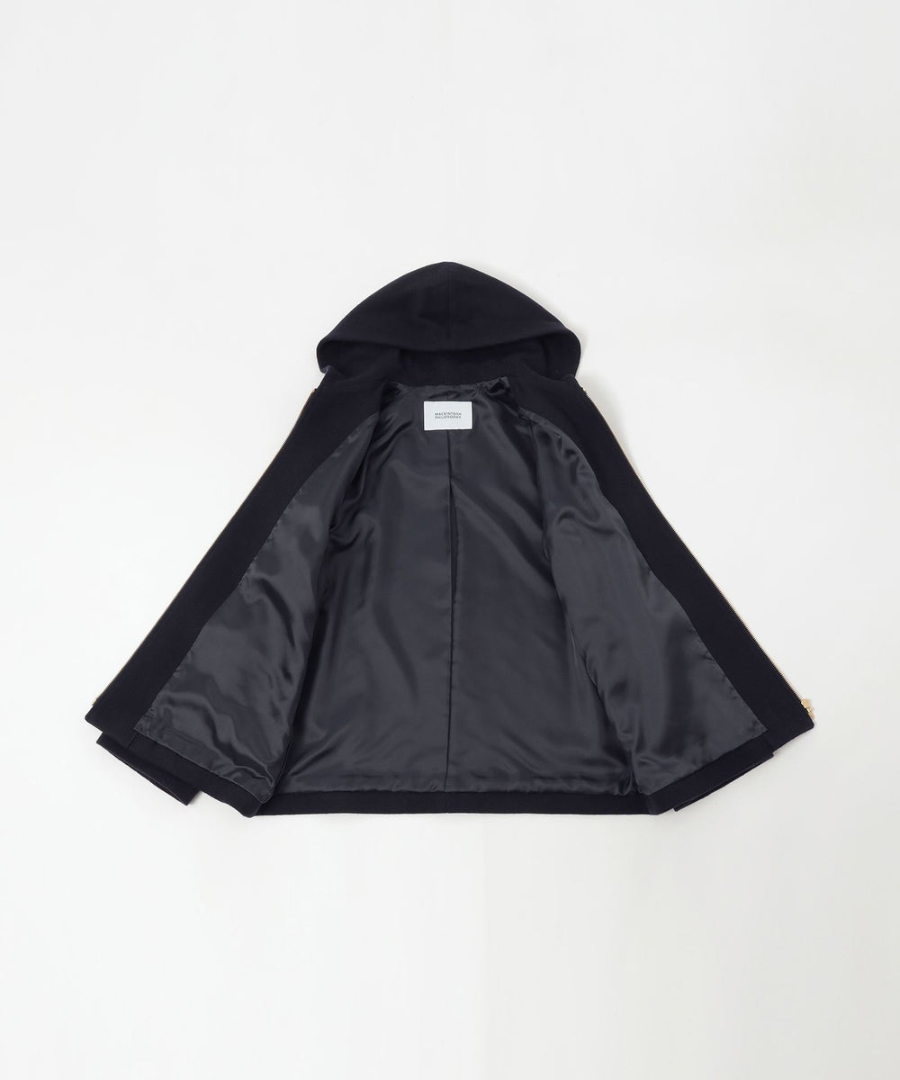 美品 マッキントッシュフィロソフィー フーデッドビーバーショートコート 36 MACKINTOSH PHILOSOPHYショートビーバーフーデッドコート 36
