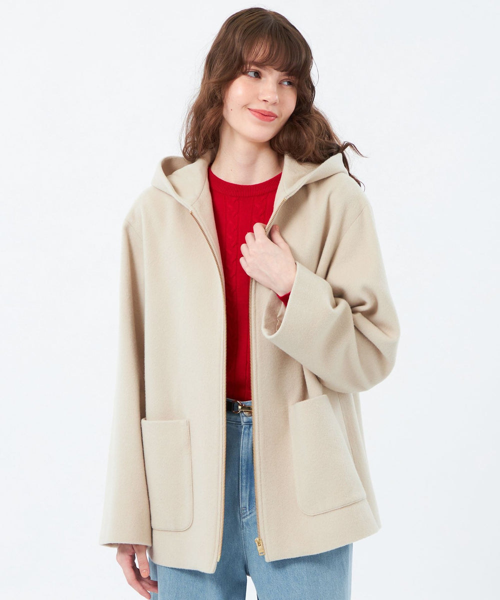 美品 現行 マッキントッシュフィロソフィー フーデッドビーバーコート 38 美品 現行 マッキントッシュフィロソフィー フーデッドビーバー