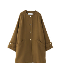 新品　BOUTIQUE MOSCHINO ベージュ ノーカラーハーフコート Lajour ノーカラーコート コート 「日本製」シャギーハーフ