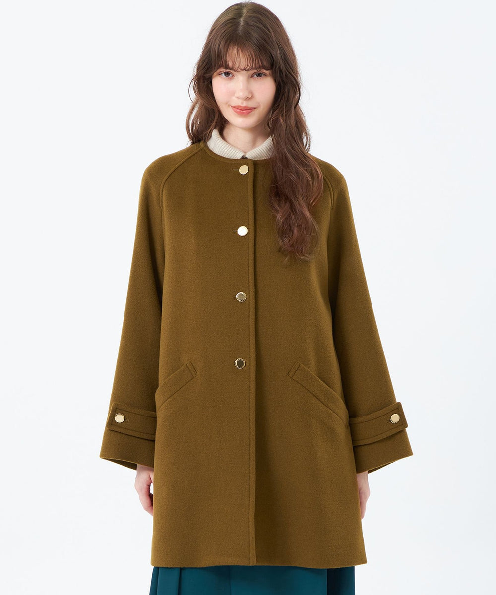 theory ノーカラーウールコート　キャメル theory ノーカラーウールコート キャメル Theoryコートカタログ