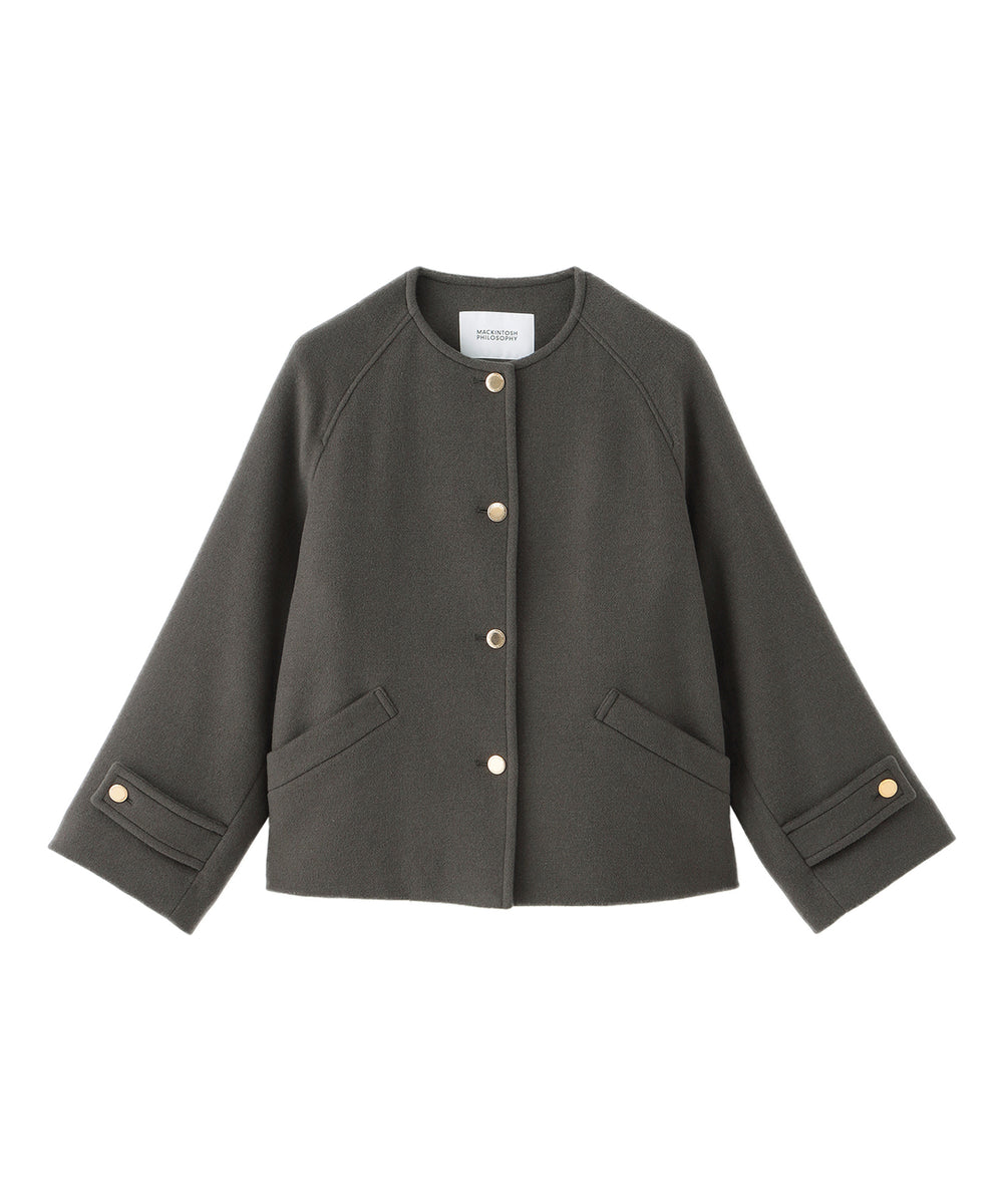 Needles ウールメルトン ノーカラージャケット Needles ウールメルトン