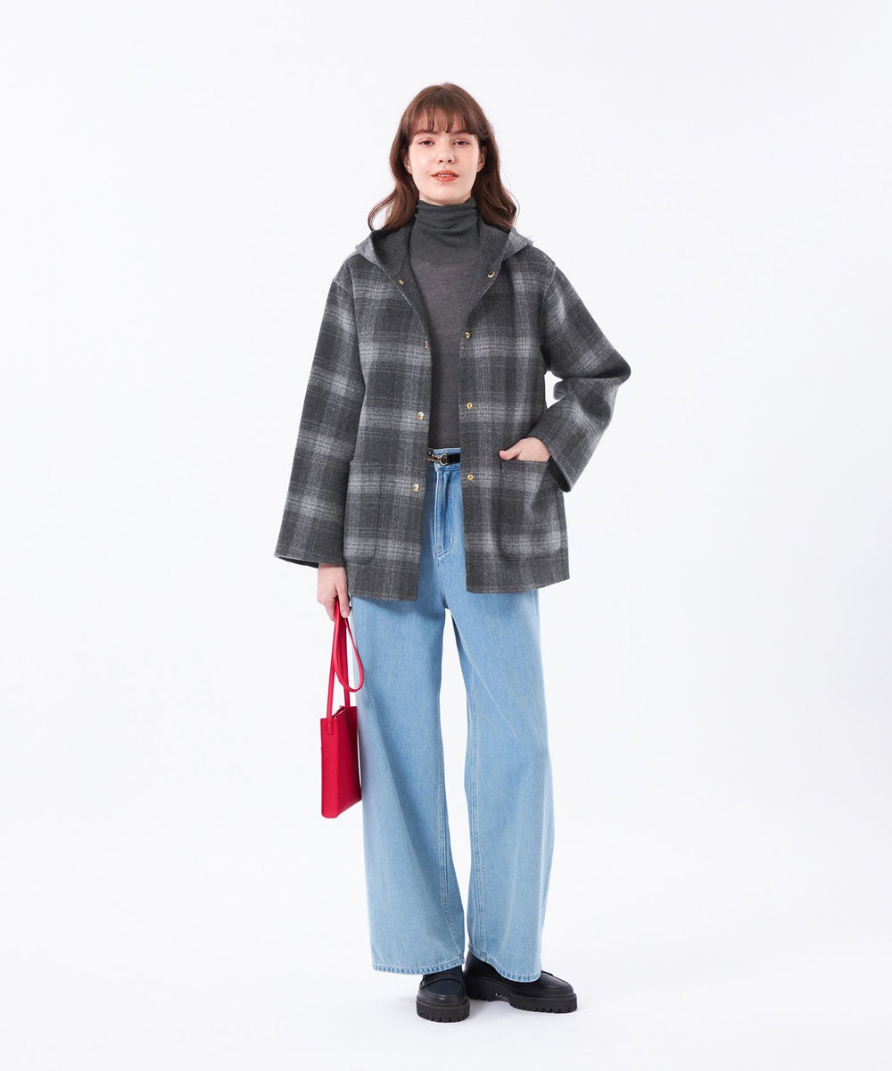 WEB&一部店舗限定】ウールリバーミドルフードコート(コート