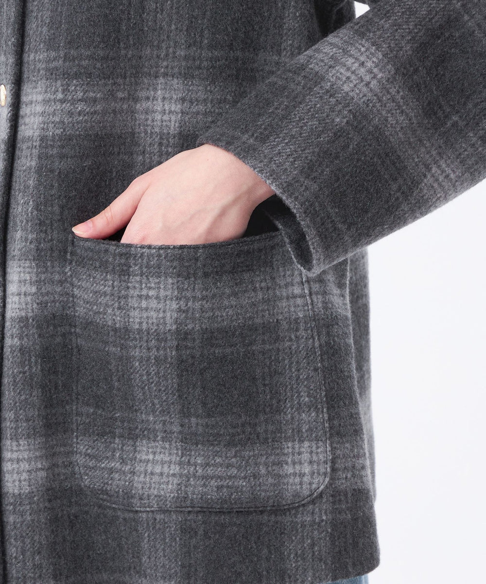 WEB&一部店舗限定】ウールリバーミドルフードコート(コート