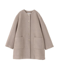 マッキントッシュフィロソフィー 現行タグ ウール パイル ノーカラー コート WEB&一部店舗限定】ウールパイルノーカラーブルゾン(コート