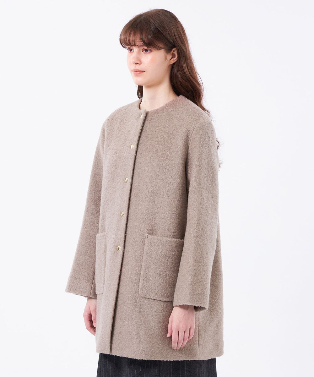 美品 MACKINTOSH マッキントッシュ ウールコート WEB&一部店舗限定】ウールパイルノーカラーコート(コート)｜MACKINTOSH