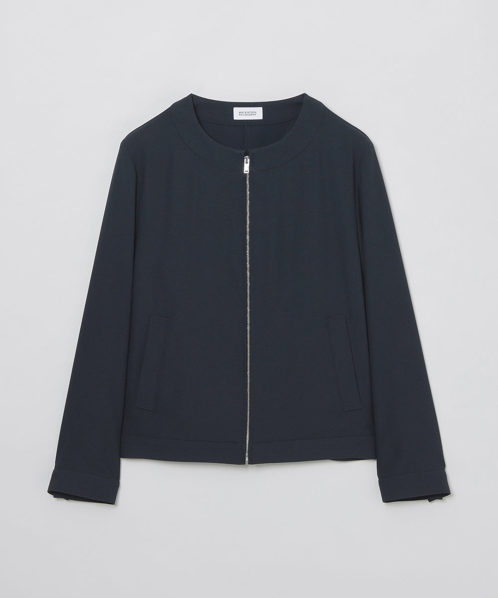 バックサテンノーカラージップジャケット(ブルゾン)｜MACKINTOSH