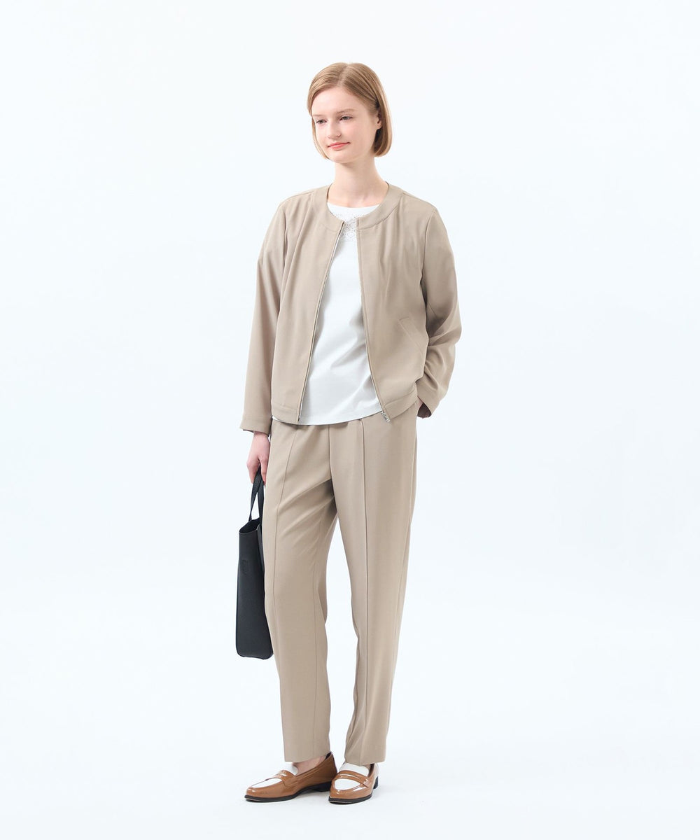 バックサテンノーカラージップジャケット(ブルゾン)｜MACKINTOSH