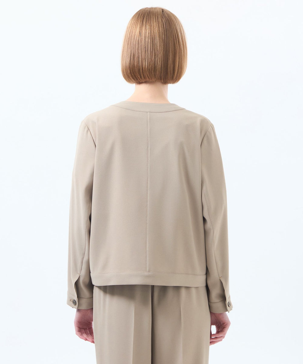 バックサテンノーカラージップジャケット(ブルゾン)｜MACKINTOSH