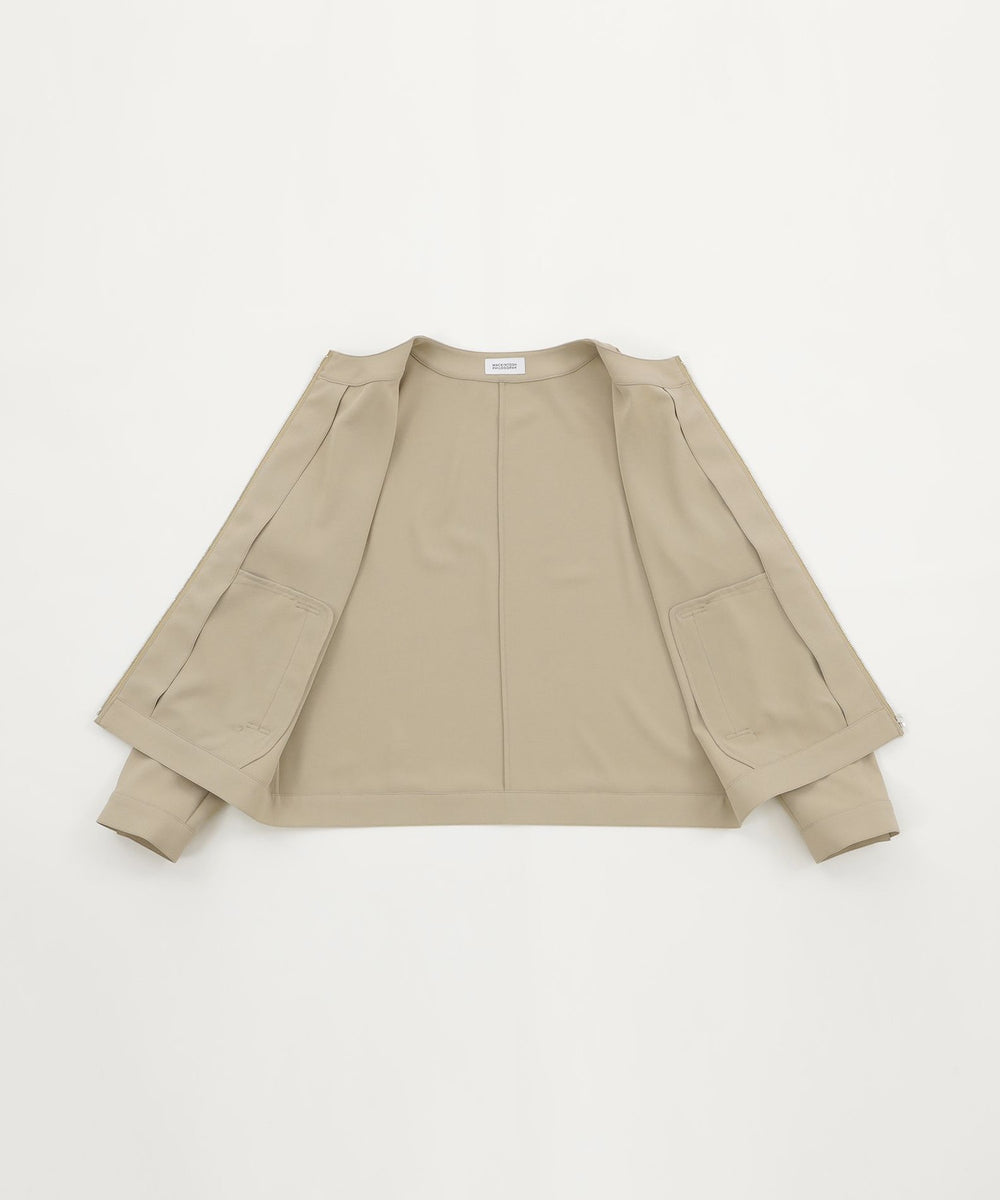 バックサテンノーカラージップジャケット(ブルゾン)｜MACKINTOSH