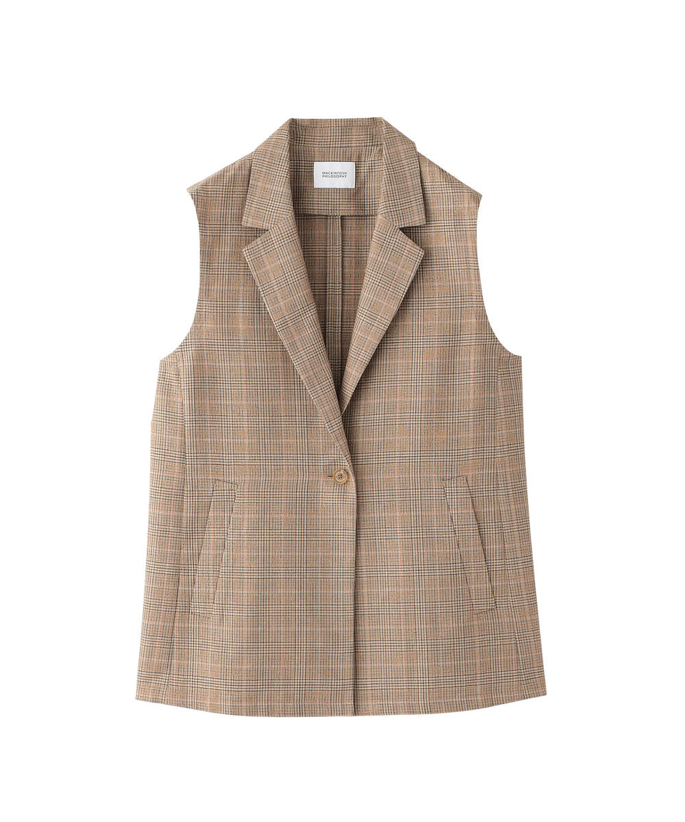 ★ガレ調コンポート★ バスケットチェックテーラードジレ(ブルゾン)｜MACKINTOSH