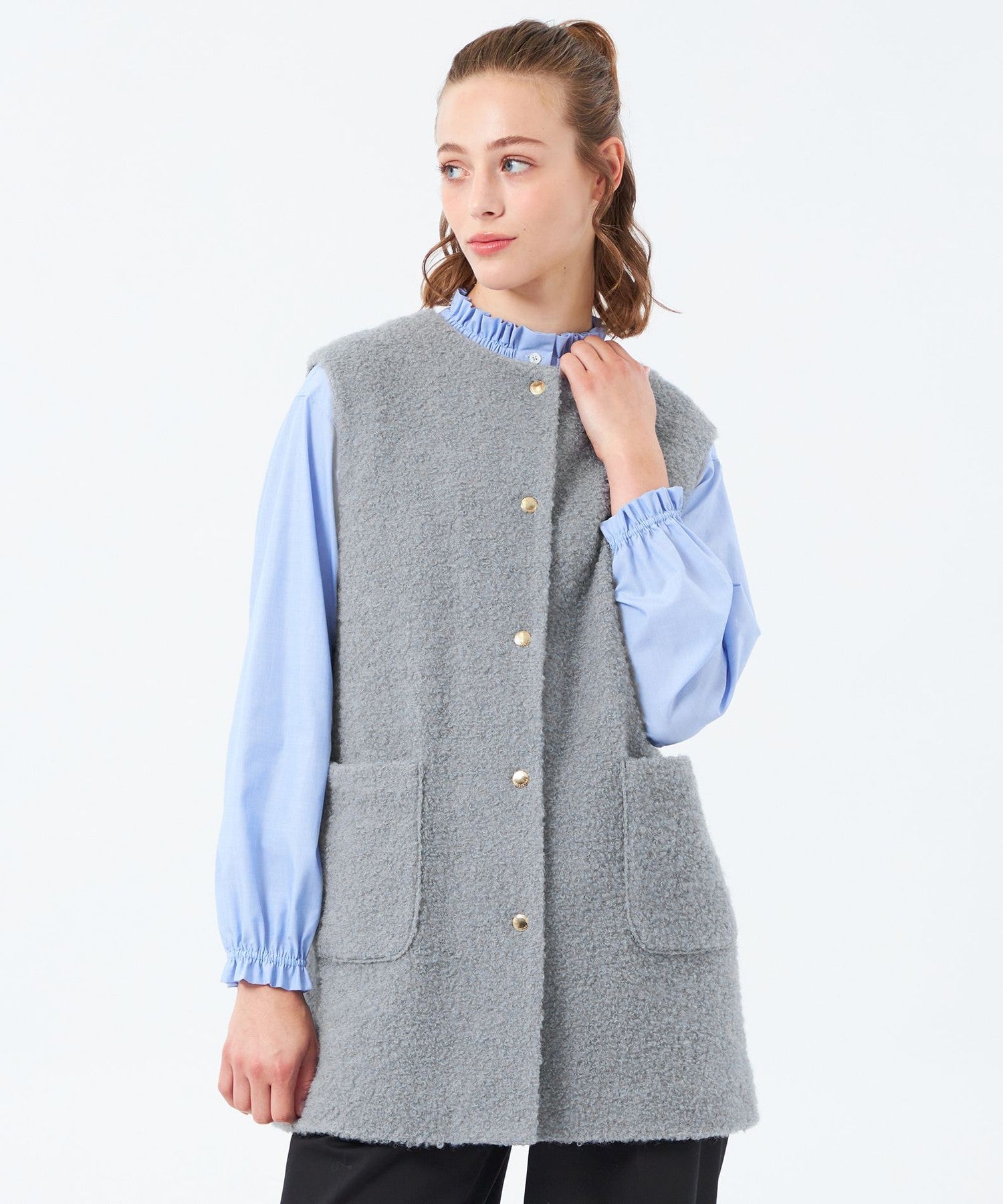 2301-H5F1865107__A,07,モデル身長175cm 着用サイズ：38