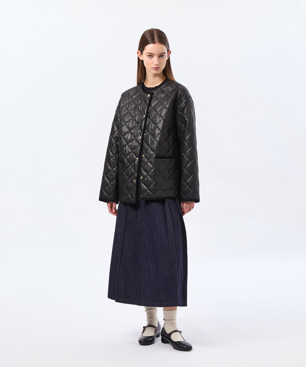 WEB&一部店舗限定】【ROYTON MIDDL WIDE】Faux Leather(ブルゾン