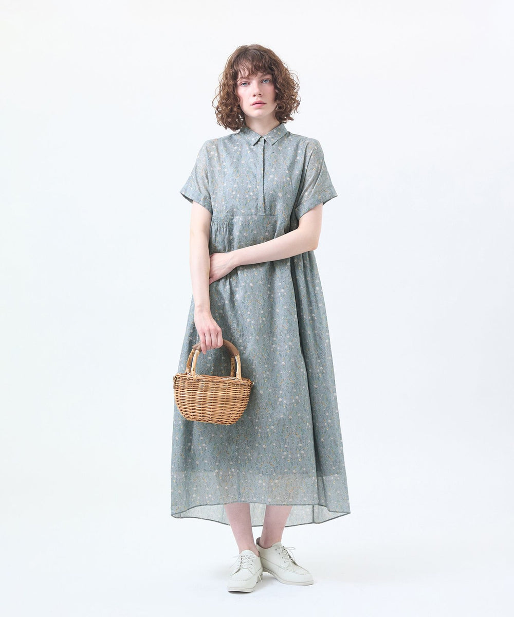 Snowblue Garden サイドギャザーワンピース(ワンピース)｜MACKINTOSH