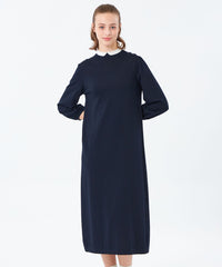 25年秋冬モデル】Cleric Collar Knit サックワンピース(ワンピース