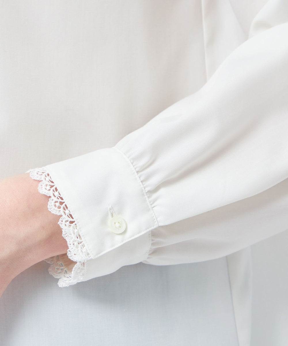 マッキントッシュフィロソフィー MACKINTOSH PHILOSOPHY ブラウス 白 長袖 刺繍 コットン サイズ38 MACKINTOSH PHILOSOPHY（マッキントッシュフィロソフィー） ブラウス