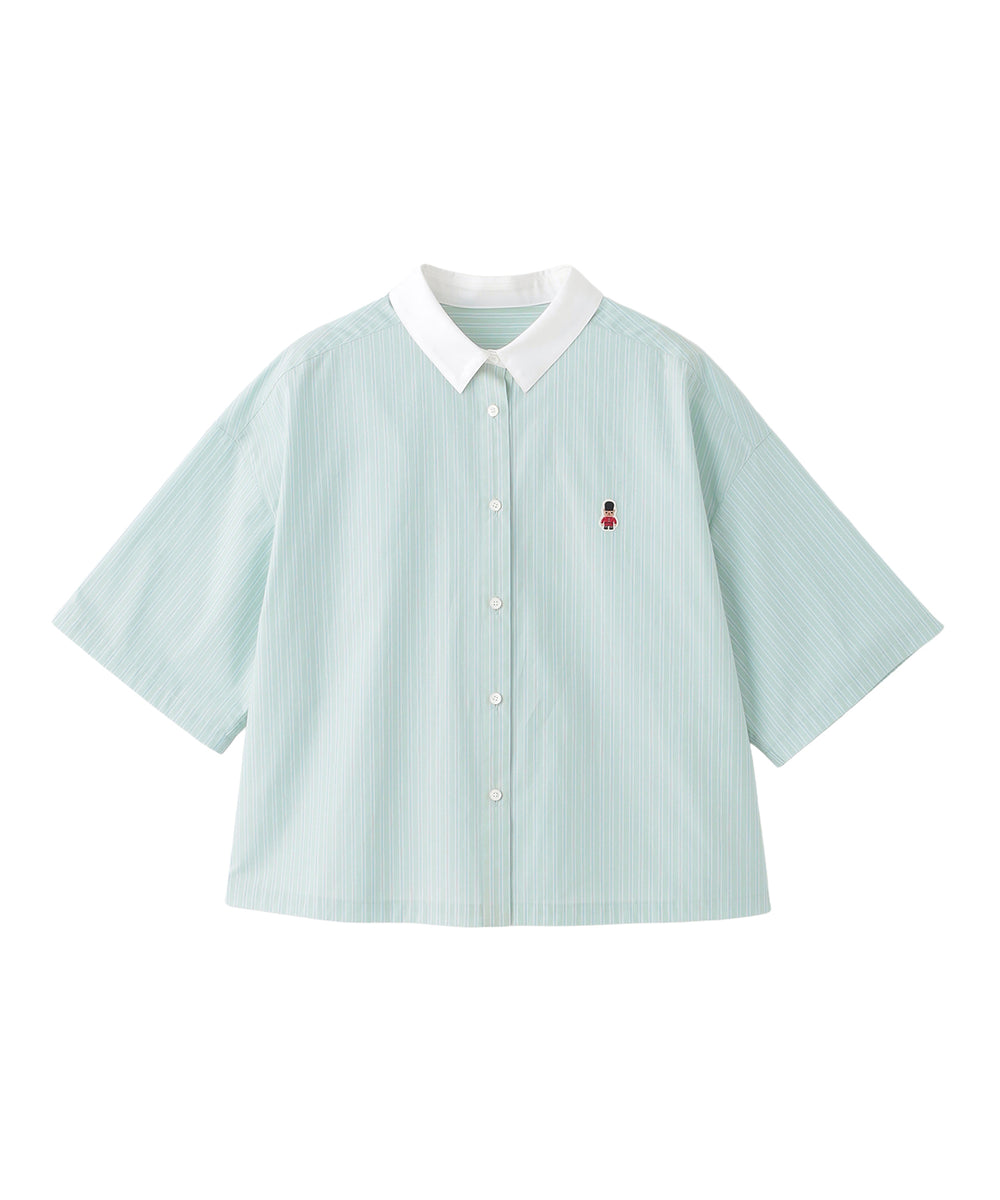 バッキンガムベア クレリックハーフスリーブシャツ(トップス
