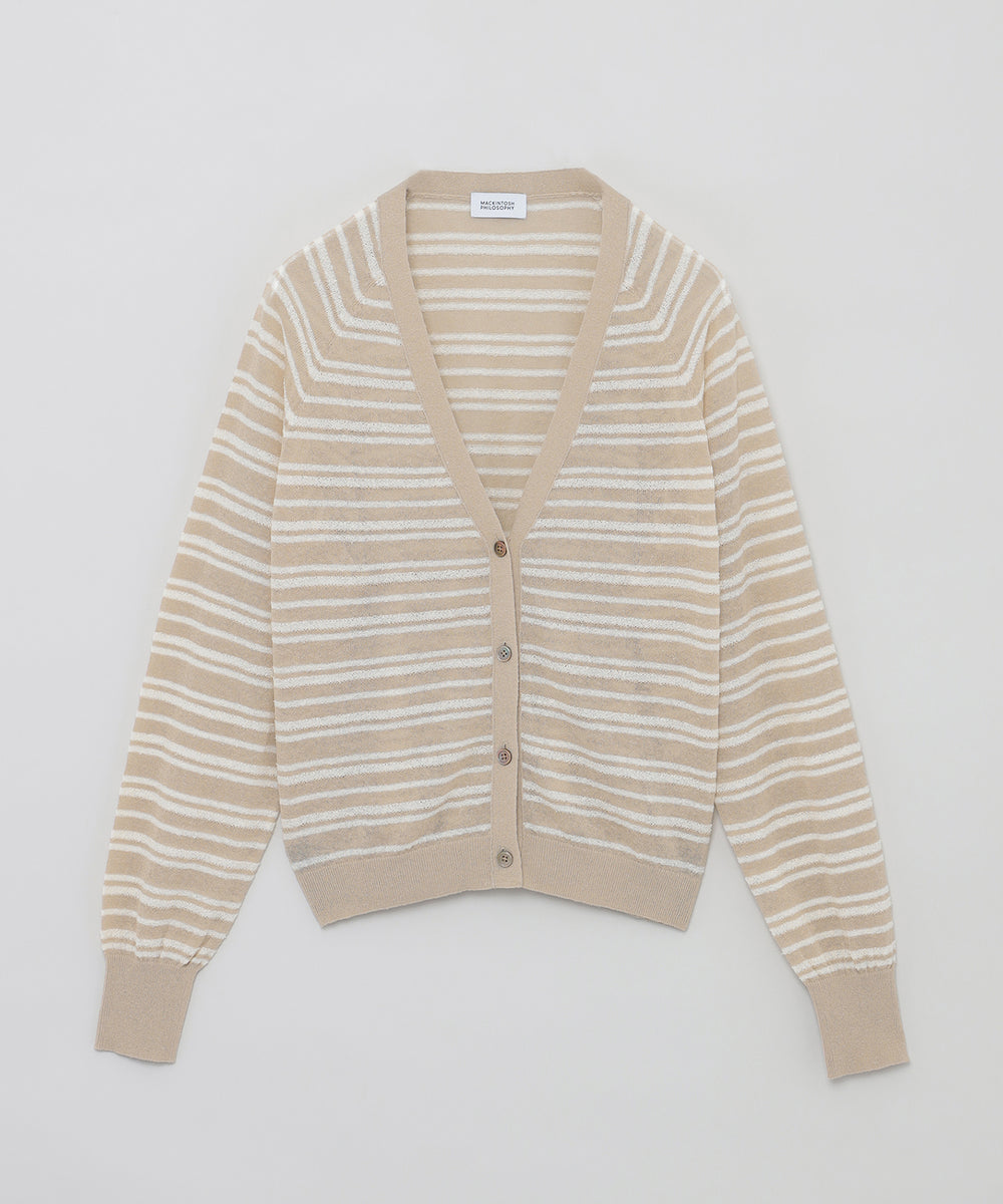 ブークレーボーダーVネックカーデ(トップス)｜MACKINTOSH