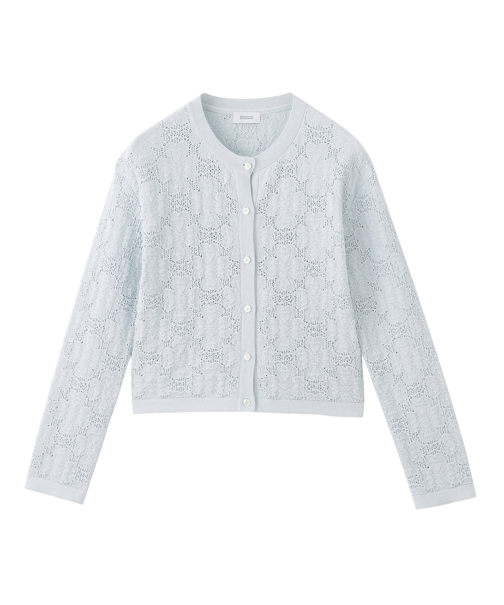 マッキントッシュフィロソフィー　透かしフラワーレースカーディガン　美品 ラッケンブースニットカーディガン(トップス)｜MACKINTOSH PHILOSOPHY