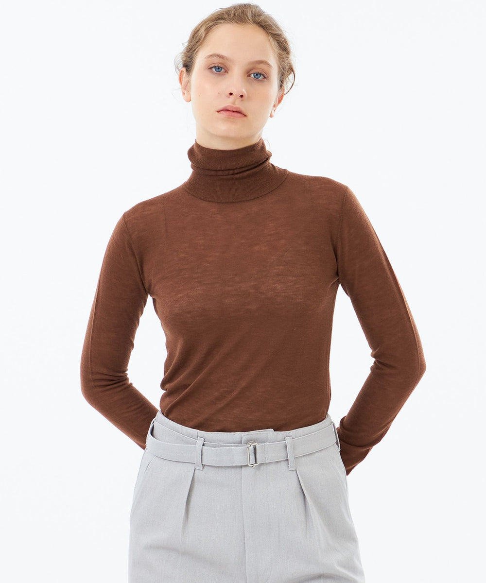 WEB&一部店舗限定】ファインウールハイゲージタートルニット(トップス
