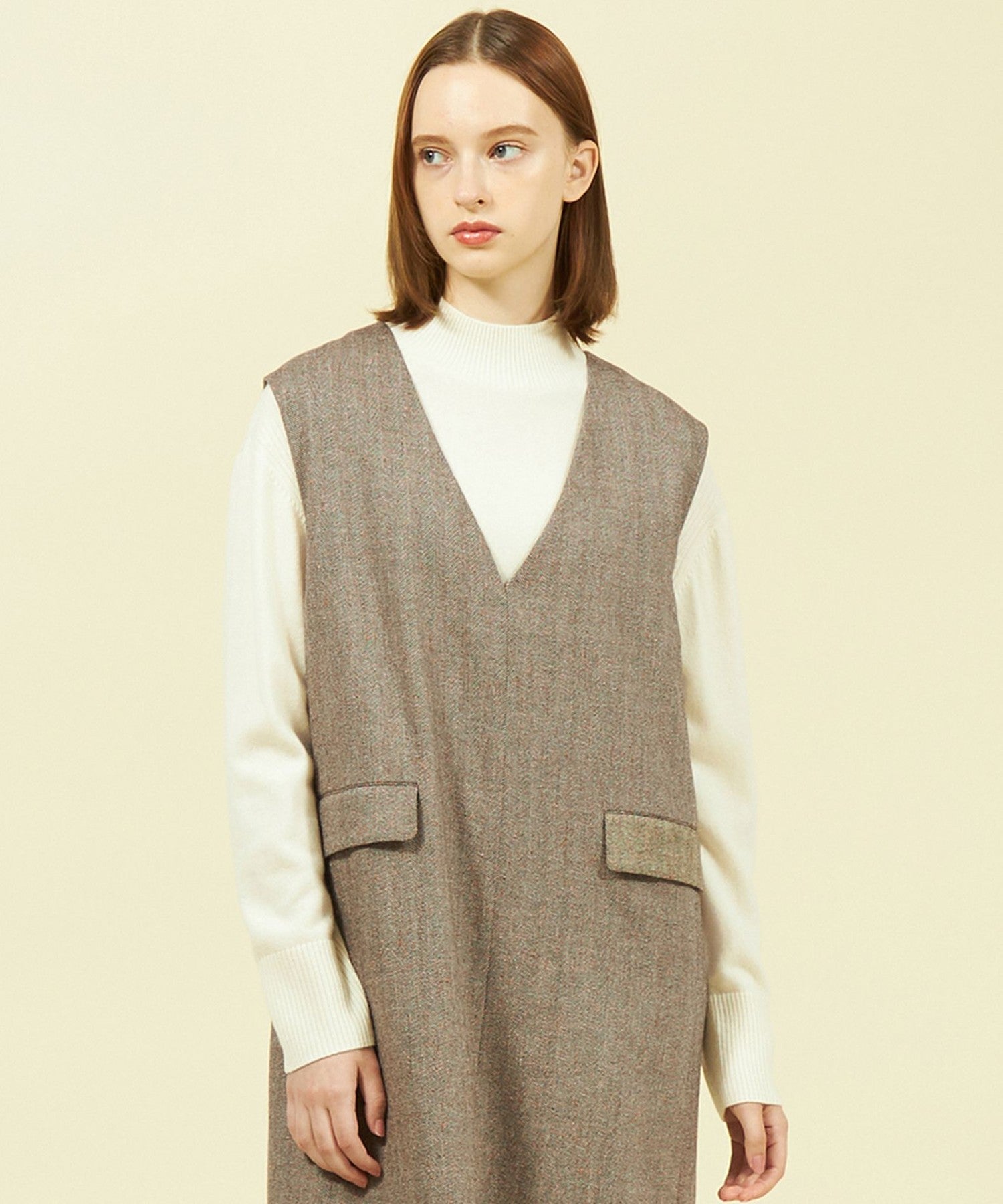 2301-H5N4140102__A,02,モデル身長170cm 着用サイズ：38